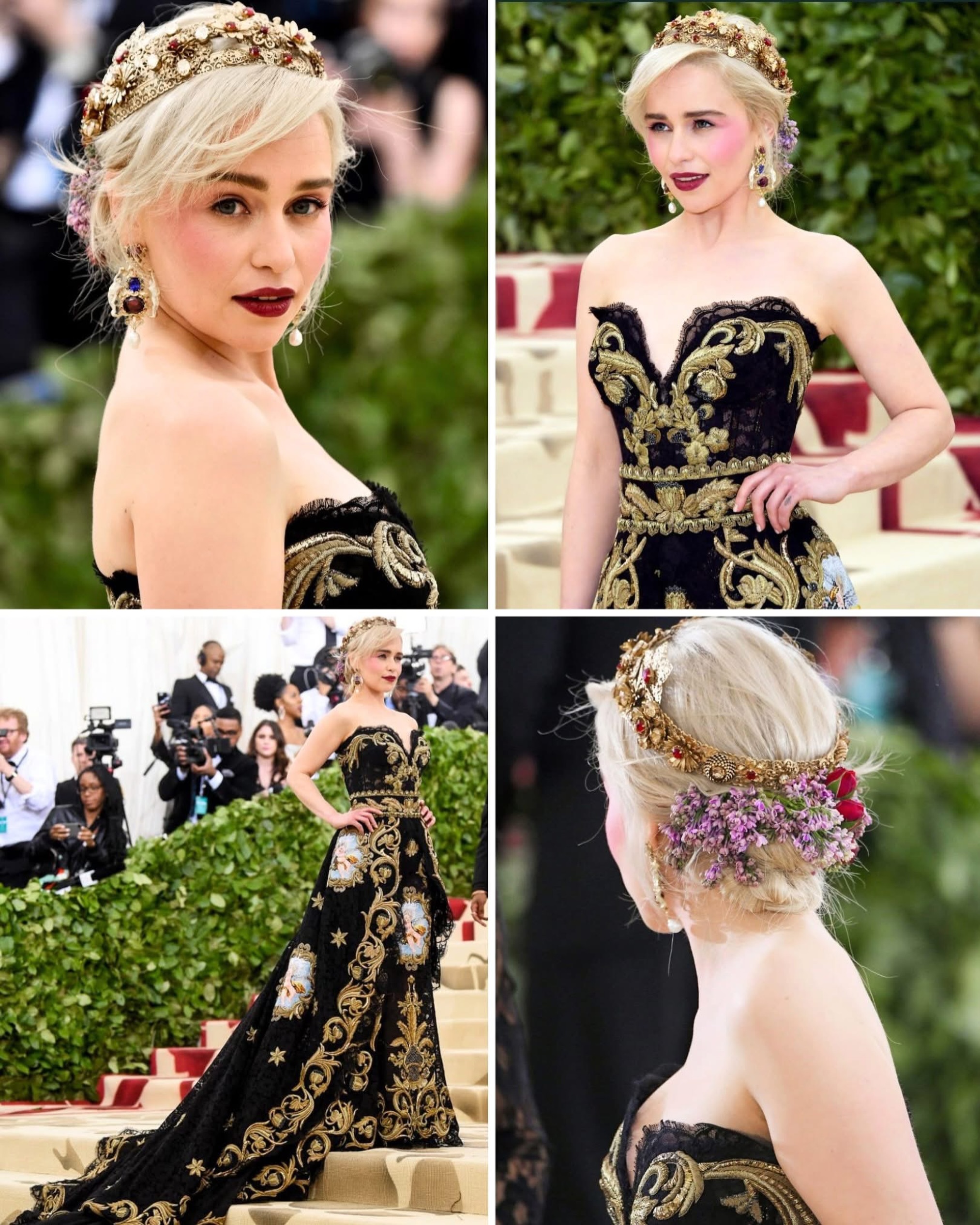 Photo shared by GOTBR - Game Of Thrones Brasil on May 19, 2026 tagging @u42oficial. May be an image of one or more people, blonde hair, gown, headdress, dress and text.
